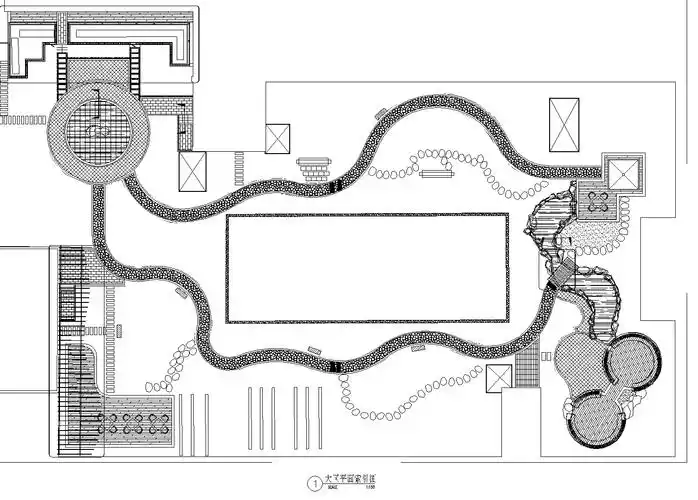 屋顶绿化景观cad资料下载-[重庆]财富中心裙楼屋顶花园景观cad施工图
