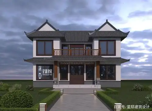 两层中式别墅设计,白墙黑瓦工艺细腻,醉美人间令人流连忘返