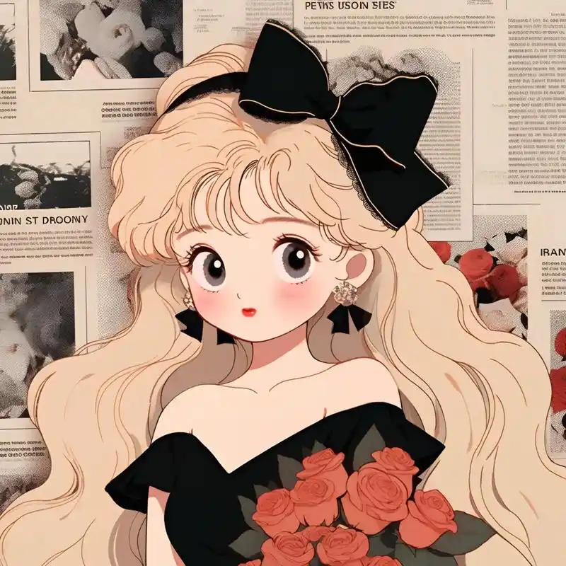 认真的说 你喜欢红玫瑰#女生头像 #旧漫头像 #复古头像 # - 抖音