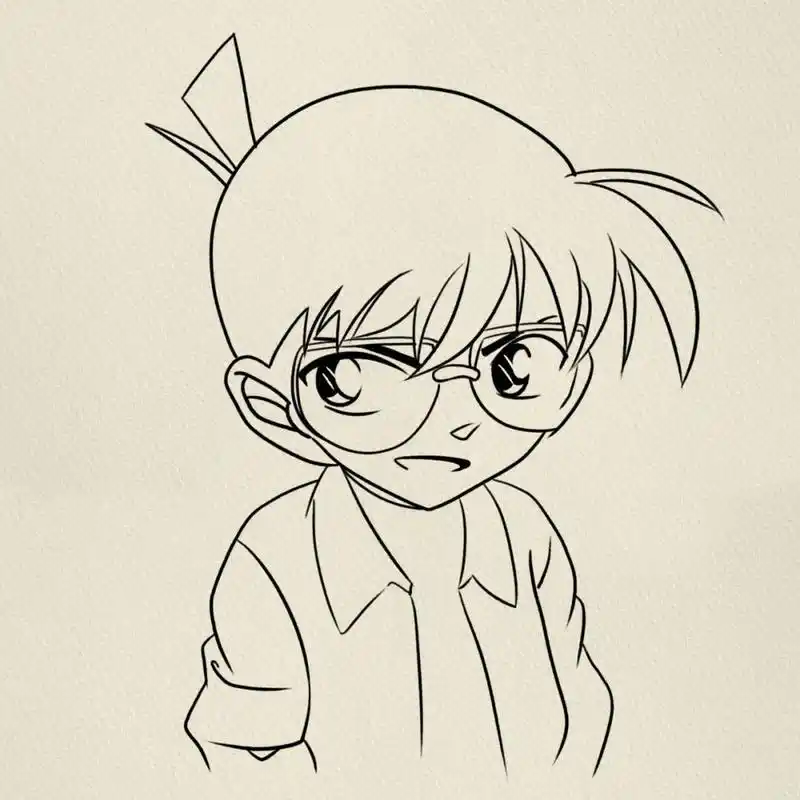 柯南简笔画(24) #简笔画教程# #简笔画# #画个简笔画# #柯南# #寻找