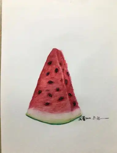 用水彩颜料绘画的这些水果图片,总有那么一幅图让你看了还想看