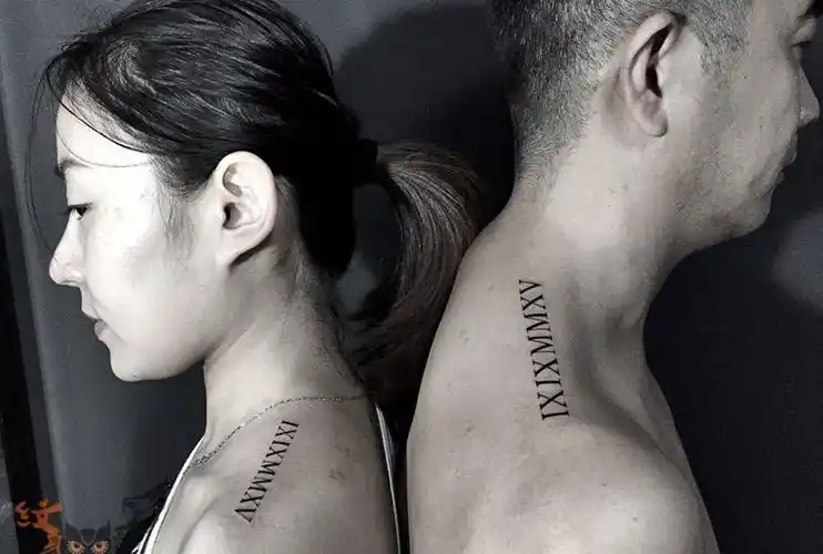 罗马字情侣纹身纹身图片_成品肩部欧美清新字符纹身图案(2)_上海市