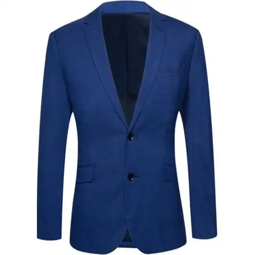 jdv男装 春季款新品 宝蓝色商务正装羊毛修身西服西装套装上衣