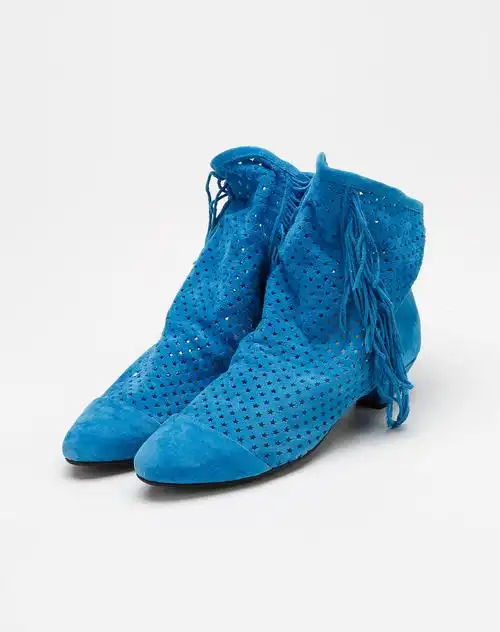 高琪kuuki浅蓝色时尚休闲高跟鞋