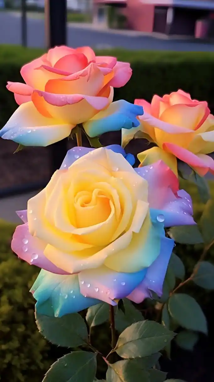 姐妹花,七彩玫瑰