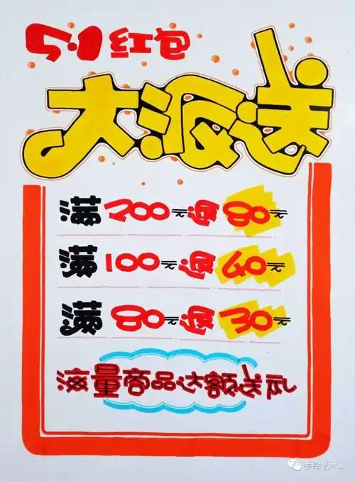 喜迎促销约惠51门店手绘pop海报教程及模板分享