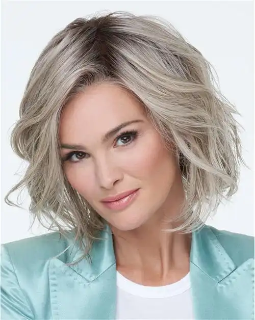 跨境潮流欧美假发女 蓬松气质中老年假发头套 中长发微卷假发头套