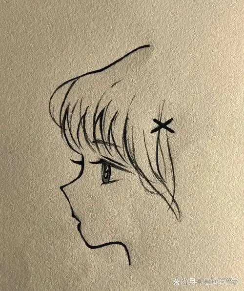 美少女简笔画 #铅笔画# #简笔画# #美少女# #画画的日常# #可爱简笔画