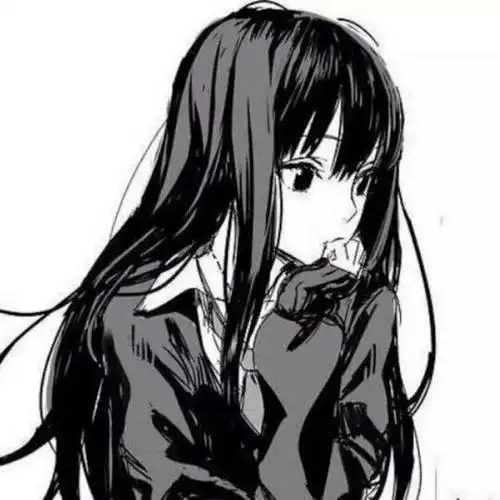 动漫高冷背影头像黑白图片