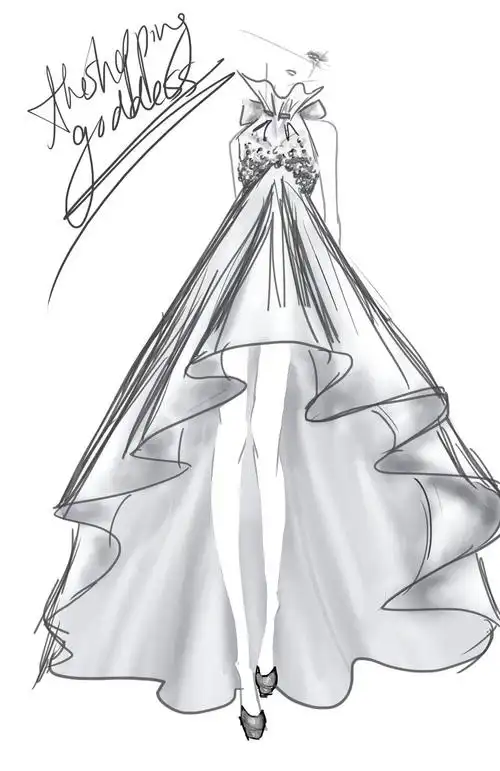 时尚长裙礼服设计图