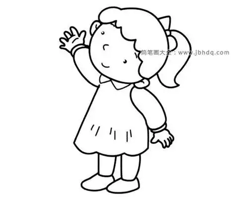 手抄报小女孩简笔画集
