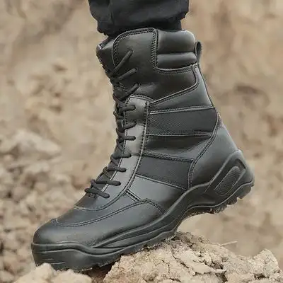 盾郎高帮军靴男冬季保暖作战靴户外战术靴作训靴陆战靴超轻沙漠靴