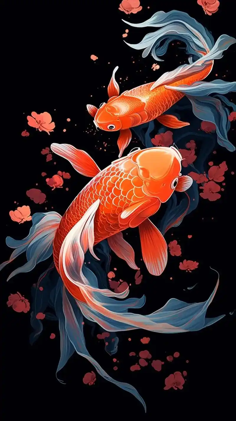 好运锦鲤高清壁纸.水生财,鱼镇宅,锦鲤是祥瑞之兆,愿见者好运 - 抖音