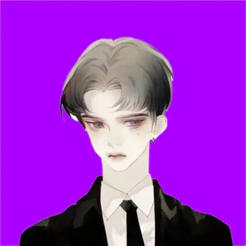 紫色背景情侣头像