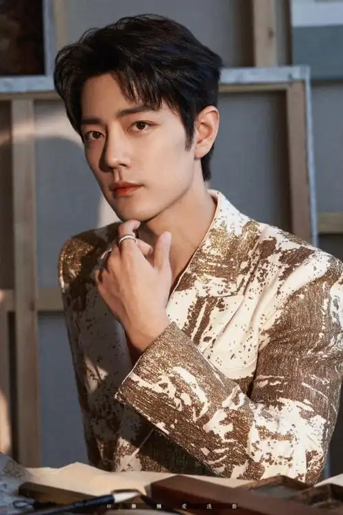 肖战##肖战深v真空西装