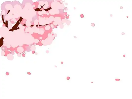 粉色手绘卡通小清新春天春季樱花树花瓣元素png素材