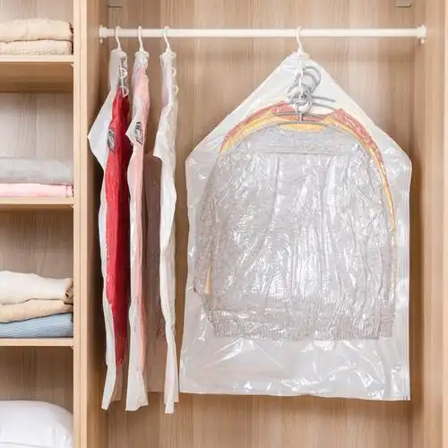 收纳羽绒服袋子悬挂式真空压缩防尘罩衣衣物大衣压缩袋