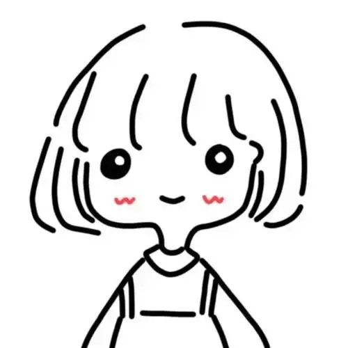 白底简笔画头像治愈一切烦恼可爱点