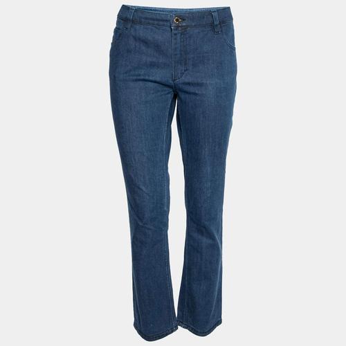 路易威登louis vuitton女款牛仔裤|blue denim straight fit jeans l