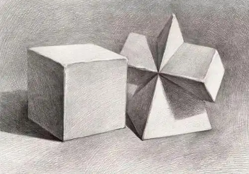 怎么画好几何素描 素描几何体组合入门教学_素描自学网