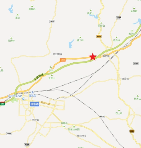 展开全部 320线国道1316公里处300米在 湖南省 邵东市,廉桥镇,如图