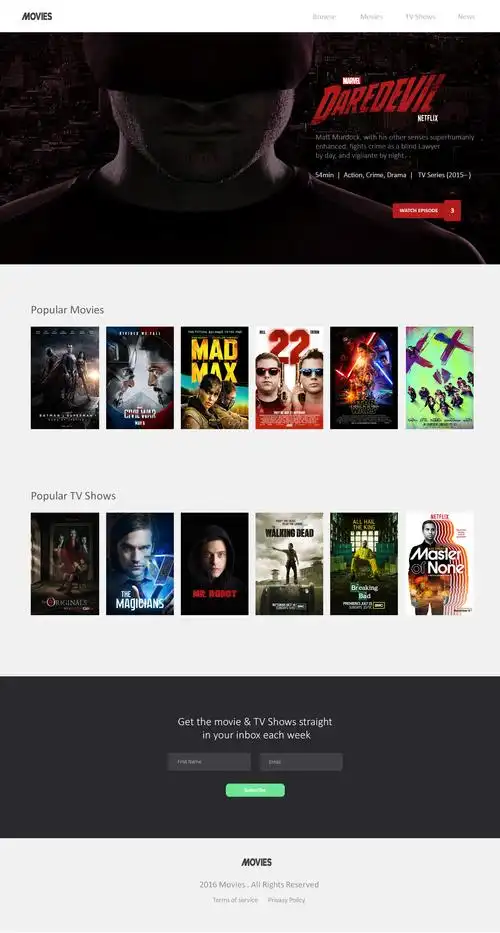 简约电影网站模板