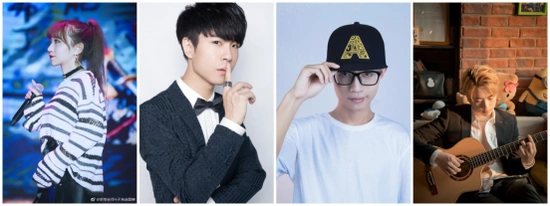 从左至右依次为:肥皂菌,五音jw,呆呆akuma,刷牙