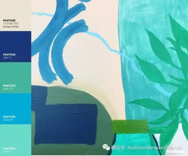 艺术家katemayes的蓝绿色配色宝典fashion色彩