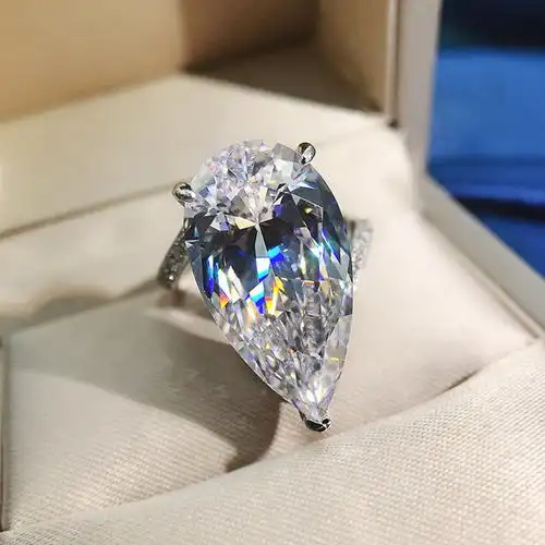 贺先锆石钻戒15克拉意旋悦胡生的纯银戒指同款戒指