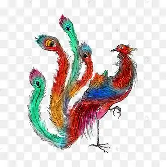 凤凰涅槃神鸟七彩百鸟朝凤png神兽祥瑞