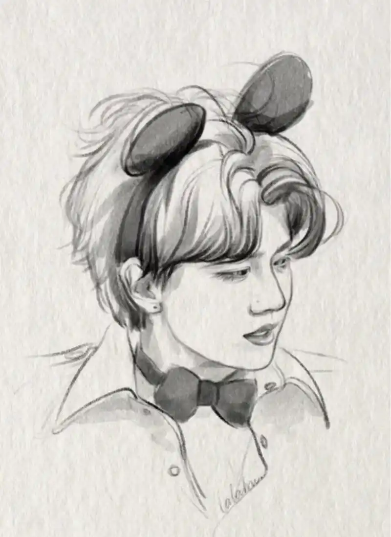 手绘嘉伦图片来了  你们爱了吗#任嘉伦# #明星# #武庚纪