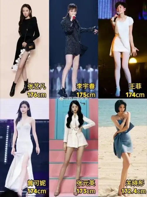 李宇春 王菲 曾可妮 张元英  关晓彤 孙千 王玉雯 古力娜扎 乔欣 唐嫣