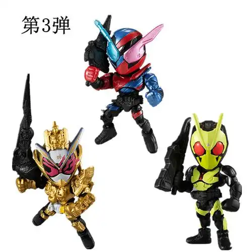 现货万代 假面骑士 可动拼装扭蛋摆件q版时王崇王zio兔子坦克03弹