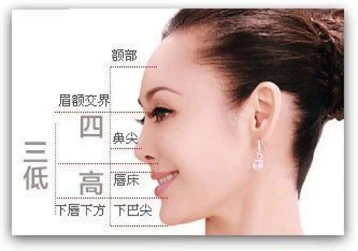 标准的美人脸:三庭五眼,四高三低 三庭五眼是面部化妆的基本依据.