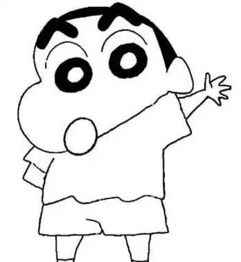 蜡笔小新简笔画 - 简单简笔画