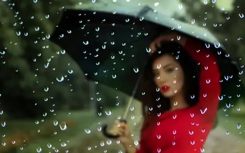 独自一人雨中漫步