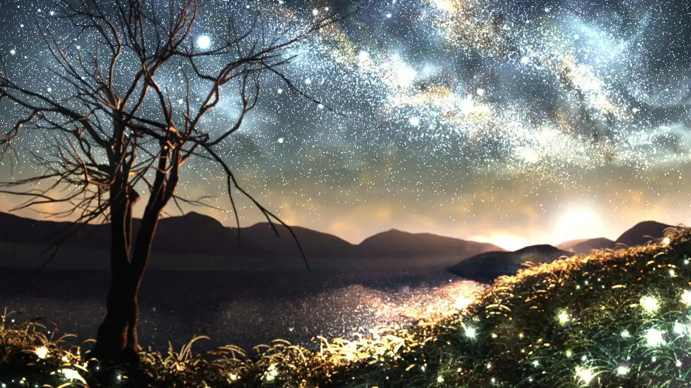 萤火虫之夏唯美意境动漫电脑桌面壁纸高清大图预览1920x1080_卡通动漫
