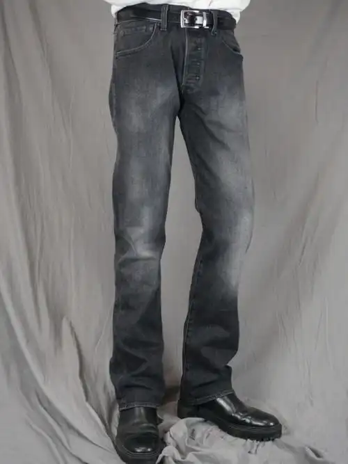 vintagelevis501黑灰色水洗牛仔裤