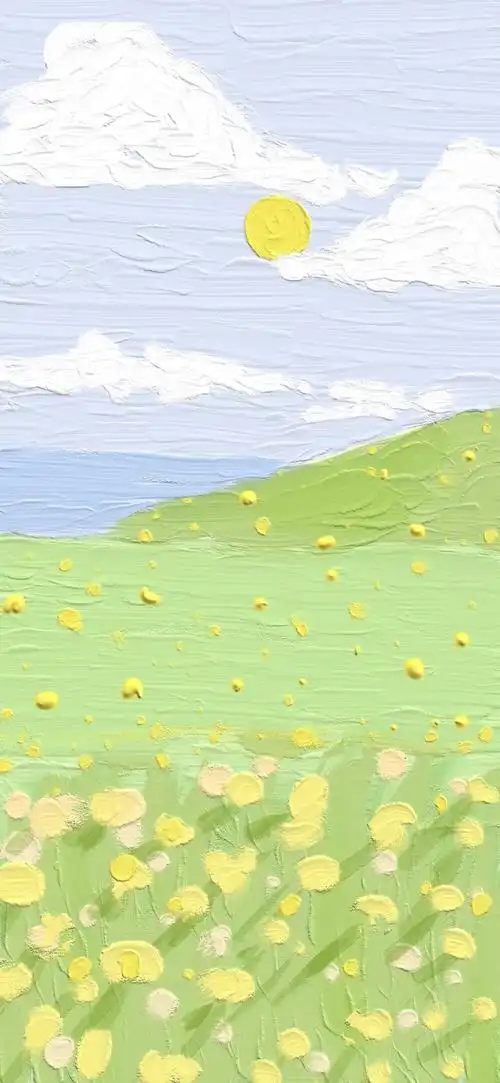 背景图 油画 小清新