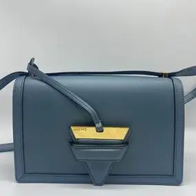 97新loewe罗意威barcelona巴塞罗那系列雾霾蓝牛皮单肩斜挎女包