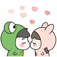 兔姐蛙哥情侣头像比心_微信头像图片大全