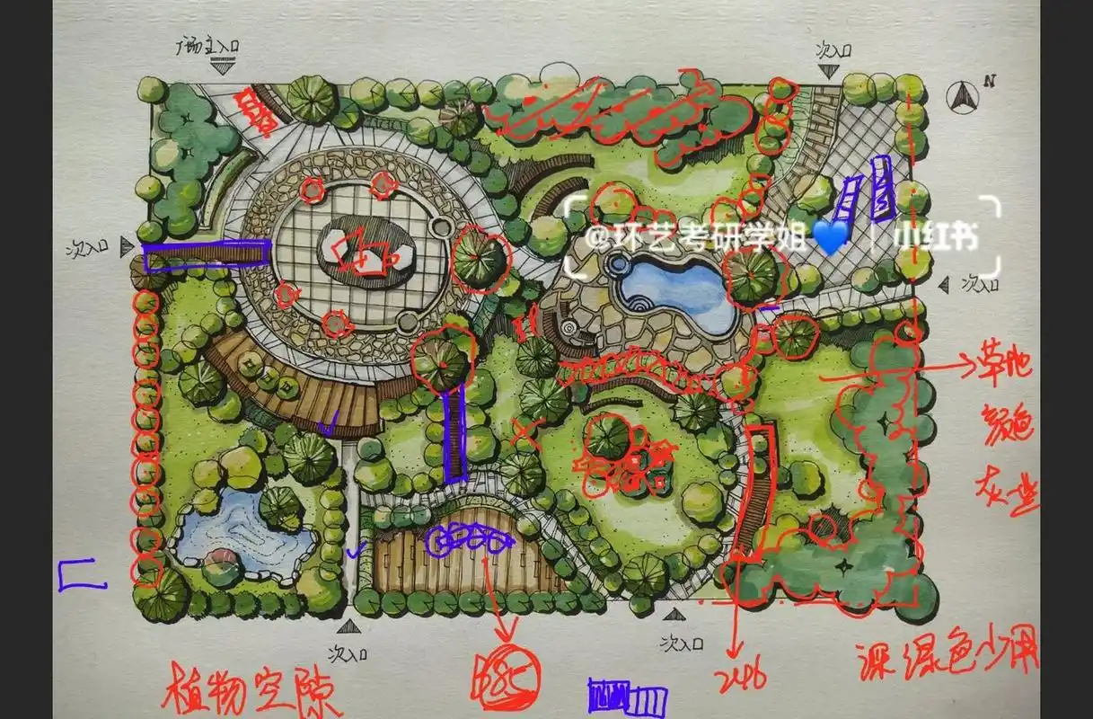 环艺手绘|景观公园平面图方案设计步骤 11566分析现状