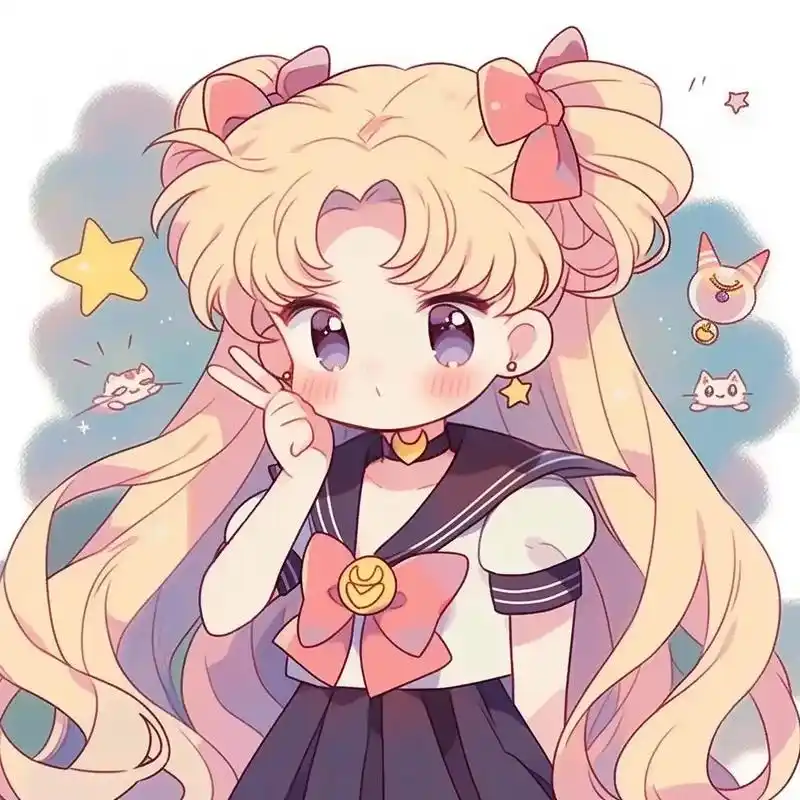 美少女战士,月野兔q版头像.#女生头像 #ai绘画 #治愈系 - 抖音