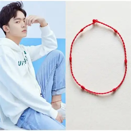 chunmi李明德同款脚绳红绳脚链 人不彪悍枉少年男女手链情侣艺林diy