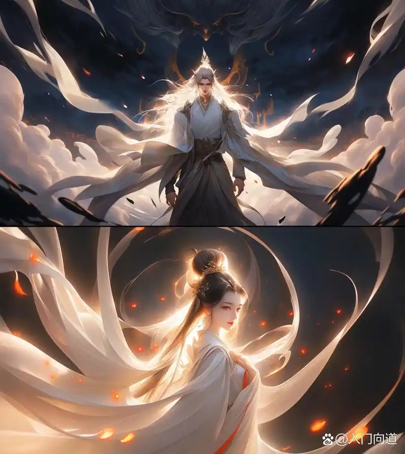 【aigc】道骨仙风 仙人下凡,古风头像壁纸                        一