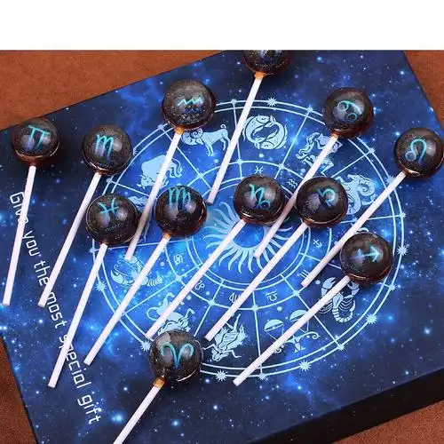 手工星空棒棒糖礼盒装十二星座七夕情人节礼物定制星空巧克力12星座