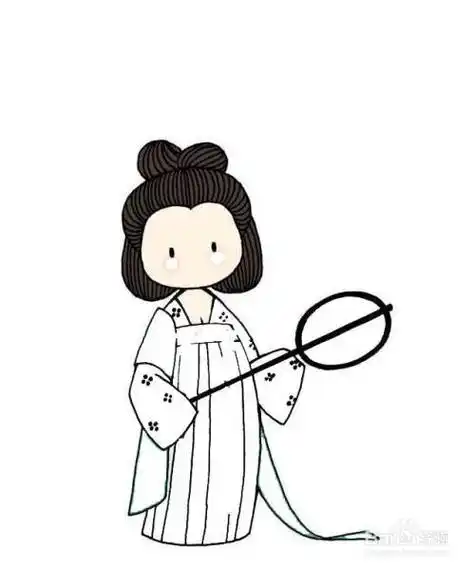 女孩简笔画古风漫画图片简笔画古代美女儿童画怎么画古代美女简笔画