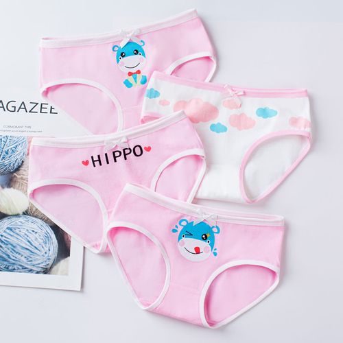 女童内裤纯色棉三角宝宝婴儿中大童小学生面包裤小女孩短裤儿童内裤臻