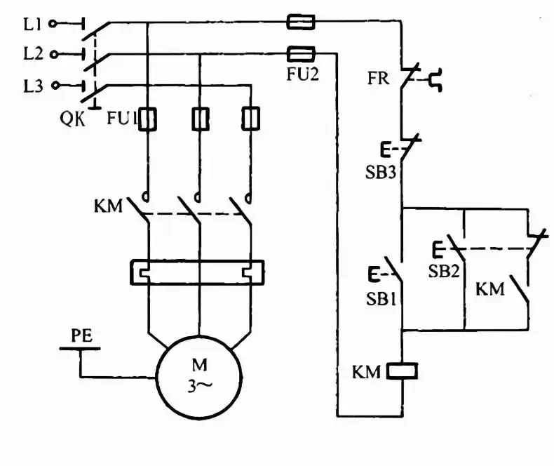 带过载保护的连续与点动混合控制电路
