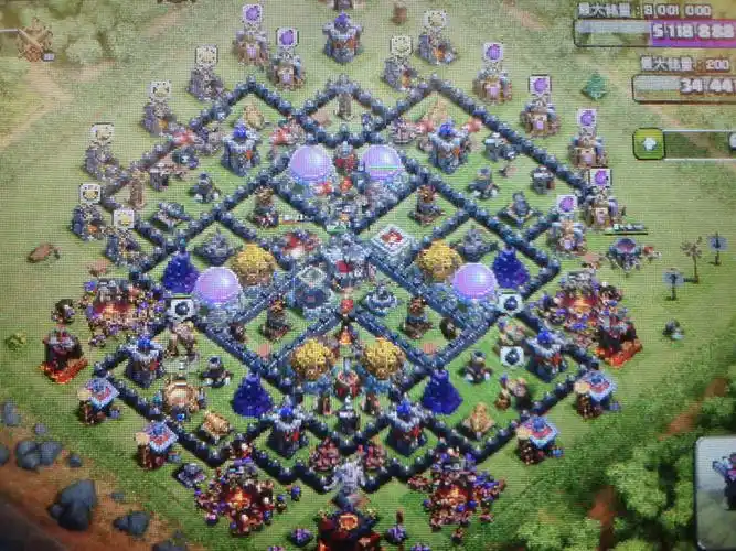 部落战争最新10本阵型 要可以放空气炮和陷阱的 发图片